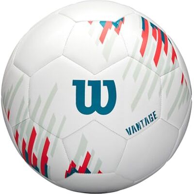 Wilson Pelota de fútbol NCAA Vantage, Material Compuesto TPU, Blanco/Turquesa Wilson Pelota de fútbol NCAA Vantage, Material Compuesto TPU, Blanco/Turquesa