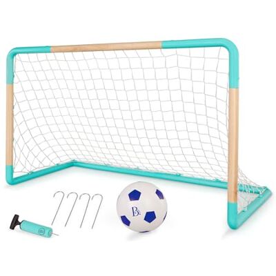 B. toys Red y balón de fútbol para niños Red para niños con marco de madera Montaje con un solo clic y estacas de tierra Mini balón hinchable y bomba 3 años + B. toys Red y balón de fútbol para niños Red para niños con marco de madera Montaje con un solo clic y estacas de tierra Mini balón hinchable y bomba 3 años +