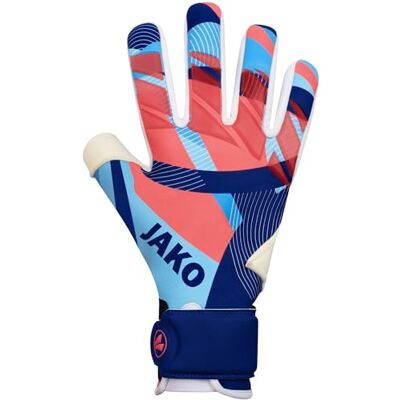 JAKO Guantes de Portero Unisex River GIGA NC, Azul Marino/Skyblue/Coral, 8 JAKO Guantes de Portero Unisex River GIGA NC, Azul Marino/Skyblue/Coral, 8