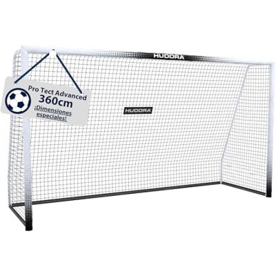 Hudora Fußballtor Pro Tect 360 Advanced – Outdoor Fußballtor mit Netz und wetterfester Ummantelung für Kinder/Erwachsene – Einfacher Aufbau im Garten – Torwand mit Reiß- und Klettverschlüssen – White Hudora Fußballtor Pro Tect 360 Advanced – Outdoor Fußballtor mit Netz und wetterfester Ummantelung für Kinder/Erwachsene – Einfacher Aufbau im Garten – Torwand mit Reiß- und Klettverschlüssen – White
