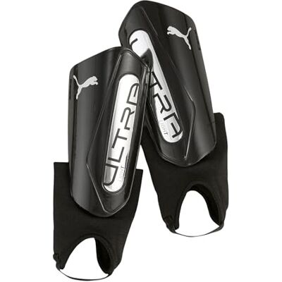 PUMA ULTRA Light Ankle, Espinilleras Unisexo, Black- Silver, S PUMA ULTRA Light Ankle, Espinilleras Unisexo, Black- Silver, S