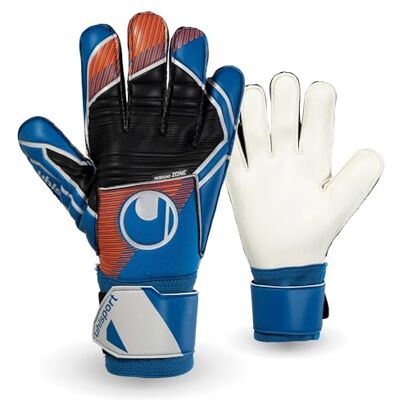 uhlsport Guantes de Portero de fútbol para niños y Adultos, Soft Pro Guantes de Portero de fútbol Transpirables con fijación en la muñeca y excelente Agarre, Azul/Naranja/Blanco, Talla 7-11 uhlsport Guantes de Portero de fútbol para niños y Adultos, Soft Pro Guantes de Portero de fútbol Transpirables con fijación en la muñeca y excelente Agarre, Azul/Naranja/Blanco, Talla 7-11