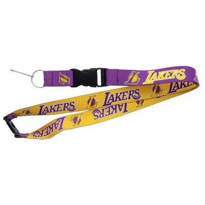aminco NBA Los Angeles Lakers Cordón reversible, colores del equipo, talla única () aminco NBA Los Angeles Lakers Cordón reversible, colores del equipo, talla única ()