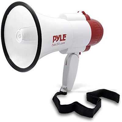 Pyle megafono, Portatil, Versatil, Comodo, 3 Modos de Sonido: Hablar, Sirena y Cambio de Voz Pyle megafono, Portatil, Versatil, Comodo, 3 Modos de Sonido: Hablar, Sirena y Cambio de Voz