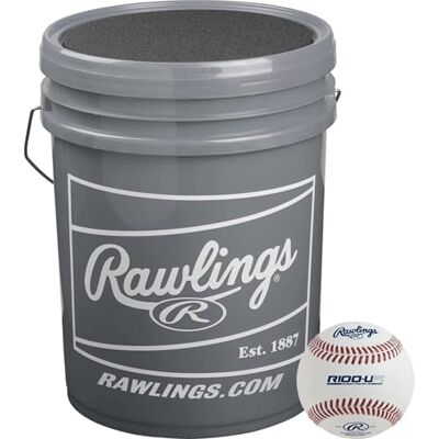 Rawlings Combo de balón de 6 galones HS con Costuras elevadas, Incluye Pelota de béisbol, Color Multicolor, tamaño Talla única Rawlings Combo de balón de 6 galones HS con Costuras elevadas, Incluye Pelota de béisbol, Color Multicolor, tamaño Talla única