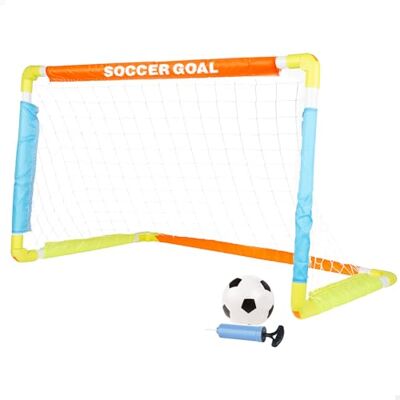 ColorBaby Fun Area! Portería de fútbol Plegable, Incluye balón de fútbol, 4 piquetas Anclaje e hinchador, Tamaño 100x60x60 cm, Juguetes Exterior, Porterías niños, Multicolor, Juegos puntería, ColorBaby Fun Area! Portería de fútbol Plegable, Incluye balón de fútbol, 4 piquetas Anclaje e hinchador, Tamaño 100x60x60 cm, Juguetes Exterior, Porterías niños, Multicolor, Juegos puntería,