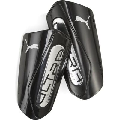 PUMA ULTRA Light Strap, Espinilleras Unisexo, Black- Silver, XS PUMA ULTRA Light Strap, Espinilleras Unisexo, Black- Silver, XS