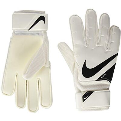 Nike NK Gk Match Fa20 Soccer Gloves, Unisex Adulto, White/Black/Black, 9 Nike NK Gk Match Fa20 Soccer Gloves, Unisex Adulto, White/Black/Black, 9
