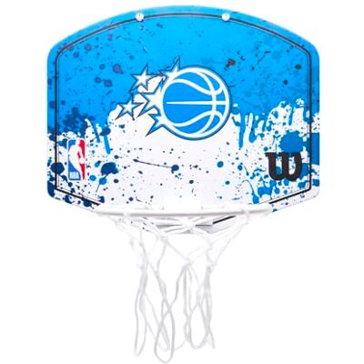 Wilson Mini Aro de Baloncesto de los Orlando Magic, Balón NBA, de Plástico para Colocar sobre la Puerta, Juega En Cualquier Lugar, Montaje Fácil, Color Azul Wilson Mini Aro de Baloncesto de los Orlando Magic, Balón NBA, de Plástico para Colocar sobre la Puerta, Juega En Cualquier Lugar, Montaje Fácil, Color Azul