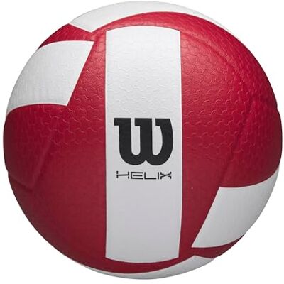 Wilson Balón Helix Game, Especialmente Diseñado para Alto Rendimiento, Proporciona Agarre Avanzado y Control Optimizado Fabricado con Microfibra Premium, Color: Rojo/Blanco, Tamaño Oficial Wilson Balón Helix Game, Especialmente Diseñado para Alto Rendimiento, Proporciona Agarre Avanzado y Control Optimizado Fabricado con Microfibra Premium, Color: Rojo/Blanco, Tamaño Oficial