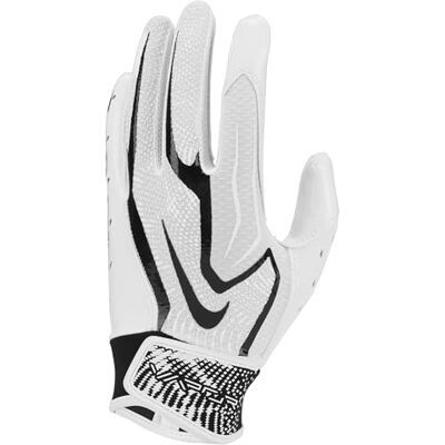 Nike Vapor Jet 9.0 FG Guantes de fútbol americano para niño White/White/Black L Nike Vapor Jet 9.0 FG Guantes de fútbol americano para niño White/White/Black L