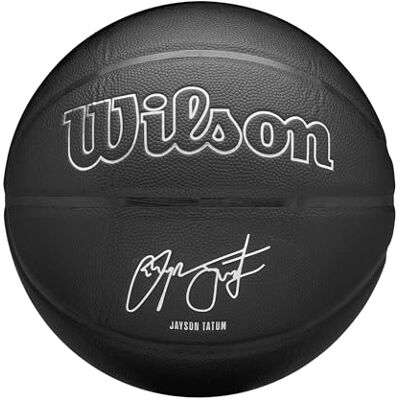 Wilson Balón NBA Player Evergreen, con Cubierta de Tacto Puro, Ideal para Juego al Aire Libre, Resistente a la Intemperie, Jugador: Tatum, Color: Negro, Talla: 7 Wilson Balón NBA Player Evergreen, con Cubierta de Tacto Puro, Ideal para Juego al Aire Libre, Resistente a la Intemperie, Jugador: Tatum, Color: Negro, Talla: 7