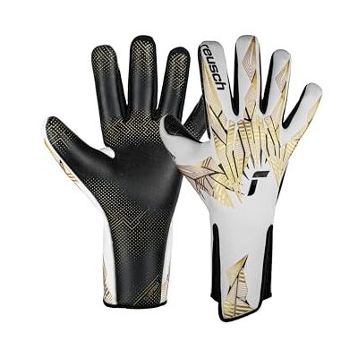 Reusch Pure Contact Gold X GluePrint Guantes de Portero sin Tirantes para Adultos con construcción Negativa y máximo Agarre Reusch Pure Contact Gold X GluePrint Guantes de Portero sin Tirantes para Adultos con construcción Negativa y máximo Agarre