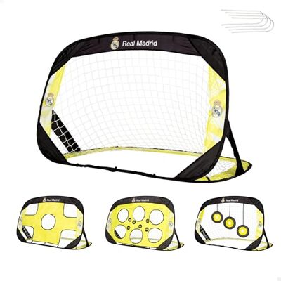 ColorBaby Real Madrid portería Pop-up fútbol 4 en 1, 120 x 80 x 80 cm, Incluye Paneles con dianas y Bolsa de Transporte, Montaje rápido, para Jugar en Exterior, Desde 3 años () ColorBaby Real Madrid portería Pop-up fútbol 4 en 1, 120 x 80 x 80 cm, Incluye Paneles con dianas y Bolsa de Transporte, Montaje rápido, para Jugar en Exterior, Desde 3 años ()