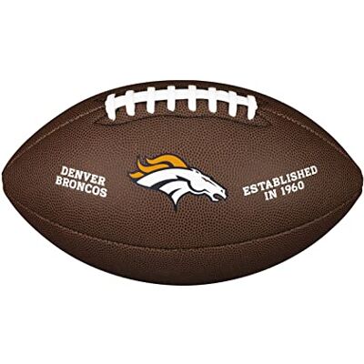 Wilson Pelota de fútbol Americano, NFL Team Logo, Tamaño Oficial, Cuero Mixto Wilson Pelota de fútbol Americano, NFL Team Logo, Tamaño Oficial, Cuero Mixto