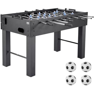 VEVOR Mesa de Futbolín, Tamaño Estándar, Ideal para Interiores, Hogar, Familia y Sala de Juegos, Juego de Fútbol Resistente, Incluye 4 Pelotas, Marcador y 2 Portavasos, 1372 x 737 x 878 mm, Negro VEVOR Mesa de Futbolín, Tamaño Estándar, Ideal para Interiores, Hogar, Familia y Sala de Juegos, Juego de Fútbol Resistente, Incluye 4 Pelotas, Marcador y 2 Portavasos, 1372 x 737 x 878 mm, Negro