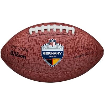 Wilson NFL Germany Games Duke Réplica Balón de Fútbol Americano, Rendimiento y Durabilidad con una Sensación Suave, para Lanzamientos Precisos y Patadas Enérgicas, Color: Marrón, Tamaño Oficial Wilson NFL Germany Games Duke Réplica Balón de Fútbol Americano, Rendimiento y Durabilidad con una Sensación Suave, para Lanzamientos Precisos y Patadas Enérgicas, Color: Marrón, Tamaño Oficial