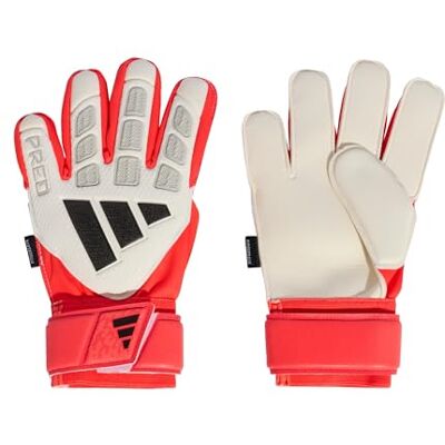 Adidas Unisex Bambini e Ragazzi Predator Goalkeeper Glove Match FINGERSAVE Junior, White/Lucid Red/Black, 6 Adidas Unisex Bambini e Ragazzi Predator Goalkeeper Glove Match FINGERSAVE Junior, White/Lucid Red/Black, 6