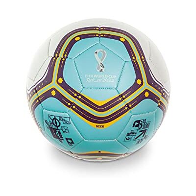 Mondo Toys Balón de fútbol Cosido FIFA 2022 AL BIDDA Producto Oficial Talla 5-400 g 2 Colores Surtidos Mondo Toys Balón de fútbol Cosido FIFA 2022 AL BIDDA Producto Oficial Talla 5-400 g 2 Colores Surtidos