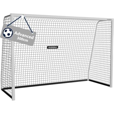 Hudora Portería de Fútbol Avanzada 300 Blanco I para Niños/Jóvenes & Adultos I Ideal para Jardín I Impermeable & Estable para Entrenamiento de Fútbol con Red de Malla Fina Hudora Portería de Fútbol Avanzada 300 Blanco I para Niños/Jóvenes & Adultos I Ideal para Jardín I Impermeable & Estable para Entrenamiento de Fútbol con Red de Malla Fina