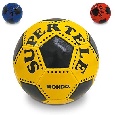 Mondo Toys Balón de fútbol Cosido SUPER TELE Producto Oficial Talla 5 300 g 3 Colores Surtidos Mondo Toys Balón de fútbol Cosido SUPER TELE Producto Oficial Talla 5 300 g 3 Colores Surtidos