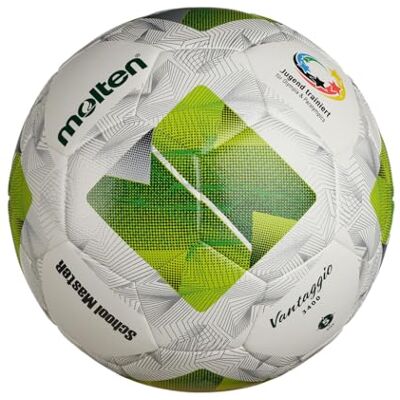 Molten Schoolmaster Balon de fútbol White/Green 5 Molten Schoolmaster Balon de fútbol White/Green 5