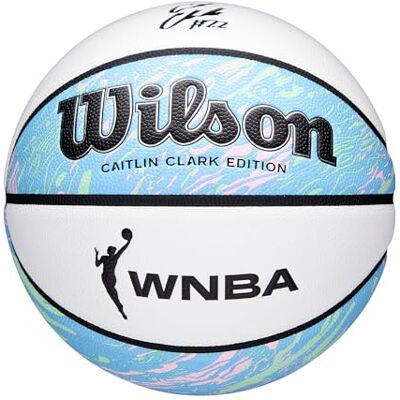 Wilson Balón de Baloncesto Caitlin Clark WNBA, Blanco/Multicolor, Tamaño 6 Wilson Balón de Baloncesto Caitlin Clark WNBA, Blanco/Multicolor, Tamaño 6