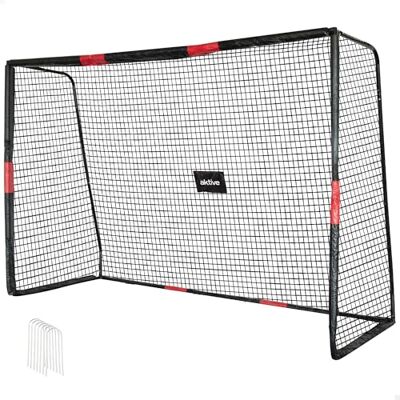 AKTIVE 54305 Portería de fútbol de Acero, Estructura Desmontable, Fácil de Montar, 300x120x200 cm, con Red de poliéster, Incluye 7 piquetas para fijación, Resistente y Ligera, óptimo para Entrenar AKTIVE 54305 Portería de fútbol de Acero, Estructura Desmontable, Fácil de Montar, 300x120x200 cm, con Red de poliéster, Incluye 7 piquetas para fijación, Resistente y Ligera, óptimo para Entrenar