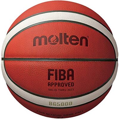 Molten , BG-Series , Balón de Baloncesto de Cuero, Aprobado por la Fiba, BG5000, tamaño 7, 2 Tonos Molten , BG-Series , Balón de Baloncesto de Cuero, Aprobado por la Fiba, BG5000, tamaño 7, 2 Tonos
