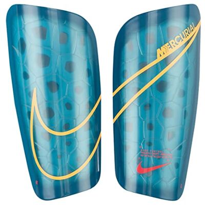 Nike Unisex – Adultos Mercurial Lite Espinilleras Chlorine Blue/Siren Red/Laser, L Nike Unisex – Adultos Mercurial Lite Espinilleras Chlorine Blue/Siren Red/Laser, L