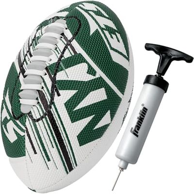 Franklin Sports NFL New York Jets Football Mini balón de fútbol Juvenil Pelota de tamaño Junior de 8.5 Pulgadas Textura de fácil Agarre niños Franklin Sports NFL New York Jets Football Mini balón de fútbol Juvenil Pelota de tamaño Junior de 8.5 Pulgadas Textura de fácil Agarre niños