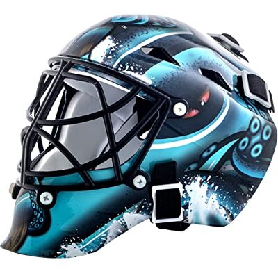 Franklin Sports Seattle Kraken NHL Máscara de Portero de Hockey con Funda Máscara de Portero Coleccionable con Logotipos y Colores Oficiales de la NHL Franklin Sports Seattle Kraken NHL Máscara de Portero de Hockey con Funda Máscara de Portero Coleccionable con Logotipos y Colores Oficiales de la NHL