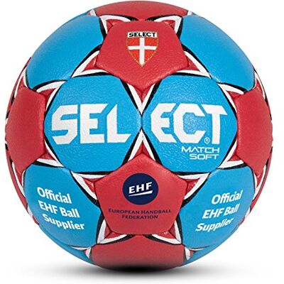 SELECT Handball Match Soft Balón de Balonmano Suave, Color Gris y Rojo Azul Azul/Rojo Talla:3 SELECT Handball Match Soft Balón de Balonmano Suave, Color Gris y Rojo Azul Azul/Rojo Talla:3