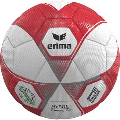 erima Hybrid Training 2.0 Balón de fútbol (), Rojo/Plato, 5 erima Hybrid Training 2.0 Balón de fútbol (), Rojo/Plato, 5