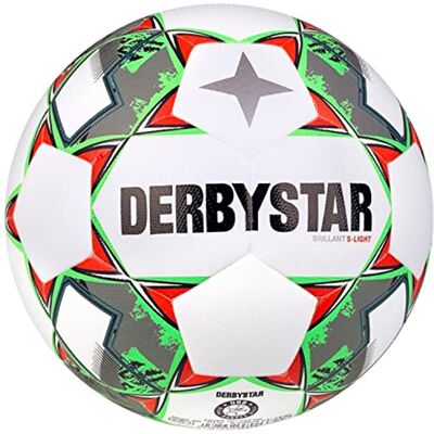 Derbystar Unisex Juvenil Brillant DB S-Light V23 Balón de fútbol, Color Blanco y Verde, 3 Derbystar Unisex Juvenil Brillant DB S-Light V23 Balón de fútbol, Color Blanco y Verde, 3