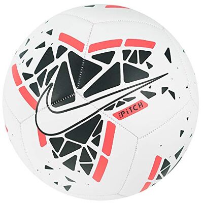 Nike Unisex-Adult Pitch Soccer Ball SC3807 White/Black/Laser Crimson/White 5 Nike Unisex-Adult Pitch Soccer Ball SC3807 White/Black/Laser Crimson/White 5