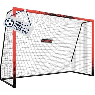 Hudora Portería de Fútbol Pro Tect Advanced para Exteriores, con Red, Resistente a la Intemperie, para niños y Adultos – Montaje Sencillo – Pared de Tiro Cremalleras y Velcro, Rojo, 300 x 200 Hudora Portería de Fútbol Pro Tect Advanced para Exteriores, con Red, Resistente a la Intemperie, para niños y Adultos – Montaje Sencillo – Pared de Tiro Cremalleras y Velcro, Rojo, 300 x 200