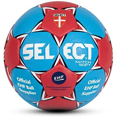 SELECT Handball Match Soft Balón de Balonmano Suave, Color Gris y Rojo Azul Azul/Rojo Talla:3 SELECT Handball Match Soft Balón de Balonmano Suave, Color Gris y Rojo Azul Azul/Rojo Talla:3