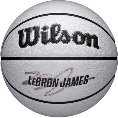 Wilson Balón NBA Player Icon UV, Diseño James, con Protección UV y Textura Pure Feel, Proporciona Recubrimiento de Agarre Verdadero y Rebote Confiable, Color: Gris, Talla: 7 Wilson Balón NBA Player Icon UV, Diseño James, con Protección UV y Textura Pure Feel, Proporciona Recubrimiento de Agarre Verdadero y Rebote Confiable, Color: Gris, Talla: 7
