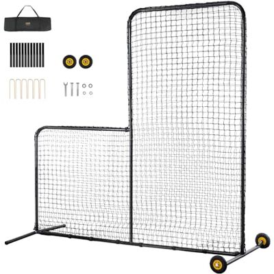 VEVOR Pantalla de Béisbol para Jaula de Bateo, Pantalla de Seguridad de Sóftbol 2130 x 2130 mm, Protector Corporal, Pantalla de Bateo Portátil con Bolsa de Transporte, Ruedas, Estacas de Tierra, Red VEVOR Pantalla de Béisbol para Jaula de Bateo, Pantalla de Seguridad de Sóftbol 2130 x 2130 mm, Protector Corporal, Pantalla de Bateo Portátil con Bolsa de Transporte, Ruedas, Estacas de Tierra, Red