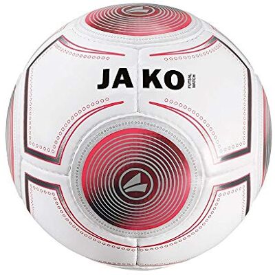 JAKO Balón de fútbol para Hombre, Color Blanco/Antracita/Llama, 420 g, 4 JAKO Balón de fútbol para Hombre, Color Blanco/Antracita/Llama, 420 g, 4