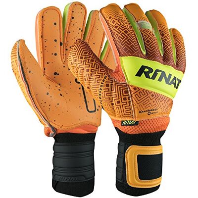 Rinat Kancerbero Quantum Spine Turf Guante de Portero, Unisex niños, Naranja/Amarillo Neón, 4 Rinat Kancerbero Quantum Spine Turf Guante de Portero, Unisex niños, Naranja/Amarillo Neón, 4