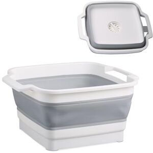 RELAXDAYS Basin Plegable Portátil - 9L - Fregadero de Camping - Blanco/Gris RELAXDAYS Basin Plegable Portátil - 9L - Fregadero de Camping - Blanco/Gris