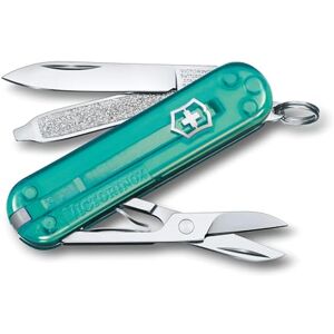 Victorinox , Classic SD, Navaja Multiuso Suiza, Cuchillo bolsillo, Regalo, 7 Funciones, Hoja pequeña, Lima de uñas, Mint Transparente Victorinox , Classic SD, Navaja Multiuso Suiza, Cuchillo bolsillo, Regalo, 7 Funciones, Hoja pequeña, Lima de uñas, Mint Transparente