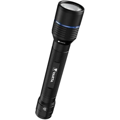 Varta Linterna LED recargable y batería externa, Night Cutter Pro F40R, para exteriores y hogar, 2000 Lúmenes, resistente al agua IP67, aluminio de aviación, enfoque preciso y cordón Varta Linterna LED recargable y batería externa, Night Cutter Pro F40R, para exteriores y hogar, 2000 Lúmenes, resistente al agua IP67, aluminio de aviación, enfoque preciso y cordón