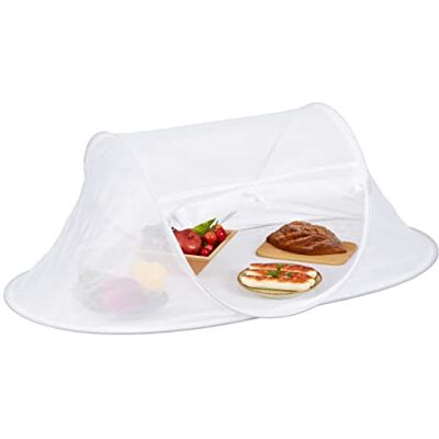 Relaxdays Cubierta Protectora Alimentos, Mosquitera Fruta, Tarta, Plegable, 40x110x58cm, Campana Cubrecomida, Blanco Relaxdays Cubierta Protectora Alimentos, Mosquitera Fruta, Tarta, Plegable, 40x110x58cm, Campana Cubrecomida, Blanco