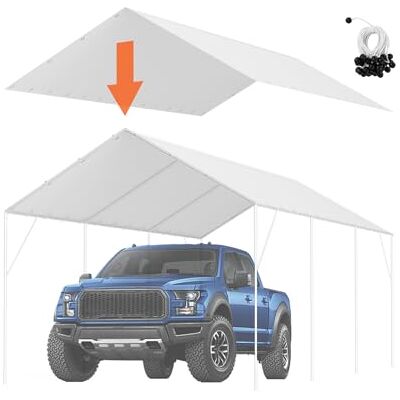 VEVOR Carport Toldo - Impermeable, Protección UV, Resistente - Repuesto para Carport VEVOR Carport Toldo - Impermeable, Protección UV, Resistente - Repuesto para Carport