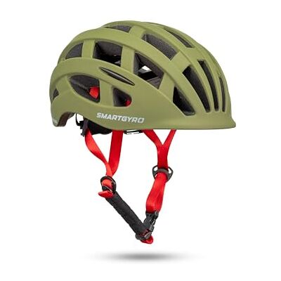 SMARTGYRO Helmet Urban Army- Casco Urbano y Montaña para Bicicletas y Patinetes Eléctricos, Talla L/M, Unisex, Múltiple Ventilación, Leds Traseros SMARTGYRO Helmet Urban Army- Casco Urbano y Montaña para Bicicletas y Patinetes Eléctricos, Talla L/M, Unisex, Múltiple Ventilación, Leds Traseros