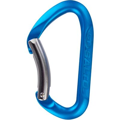 Climbing Technology Salto B Carabiner, AL, Bent Gate, Blue-Grey Climbing Technology Salto B Carabiner, AL, Bent Gate, Blue-Grey