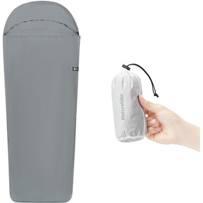 Naturehike Saco de Dormir Ultraligero para Cabaña, sólo 128g Manta de Viaje con Saco de Dormir Interior de Tamaño Pequeño para Mochileros, Albergues, Camping Naturehike Saco de Dormir Ultraligero para Cabaña, sólo 128g Manta de Viaje con Saco de Dormir Interior de Tamaño Pequeño para Mochileros, Albergues, Camping